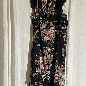 Black floral summer dress